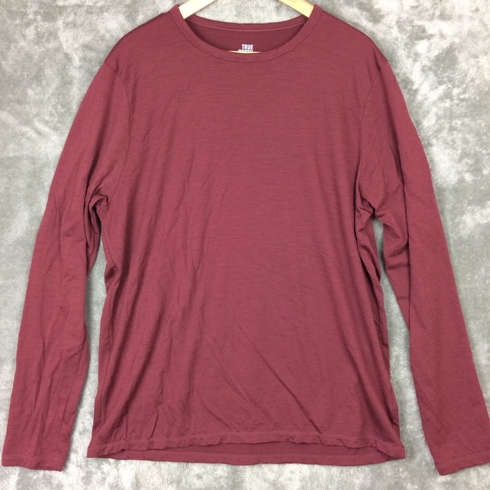 True North Merino Wool Shirt Womens XL Pink Base Layer Thermal Crew Neck Canada